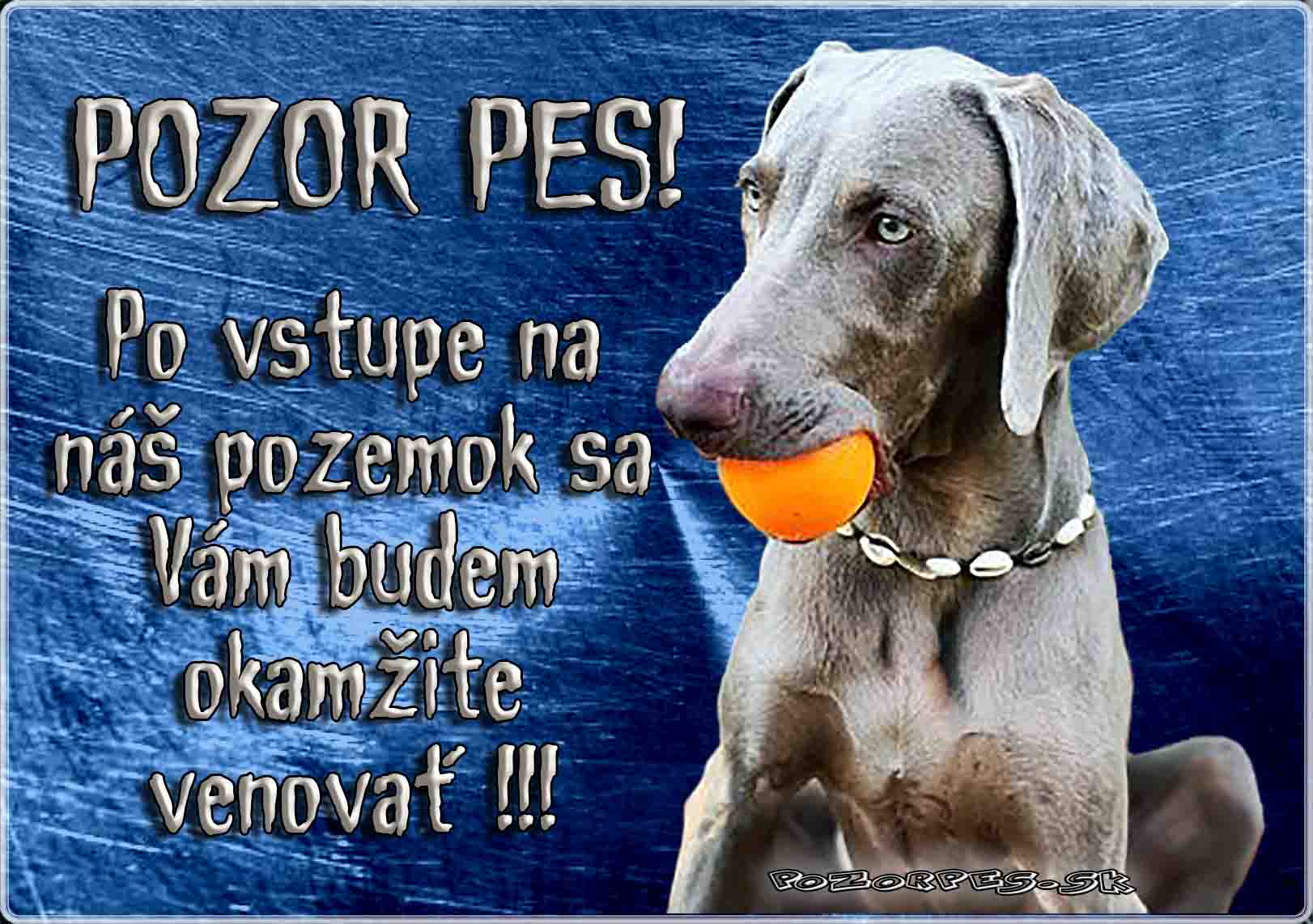 Pozorpes.sk, výstražná tabuľka