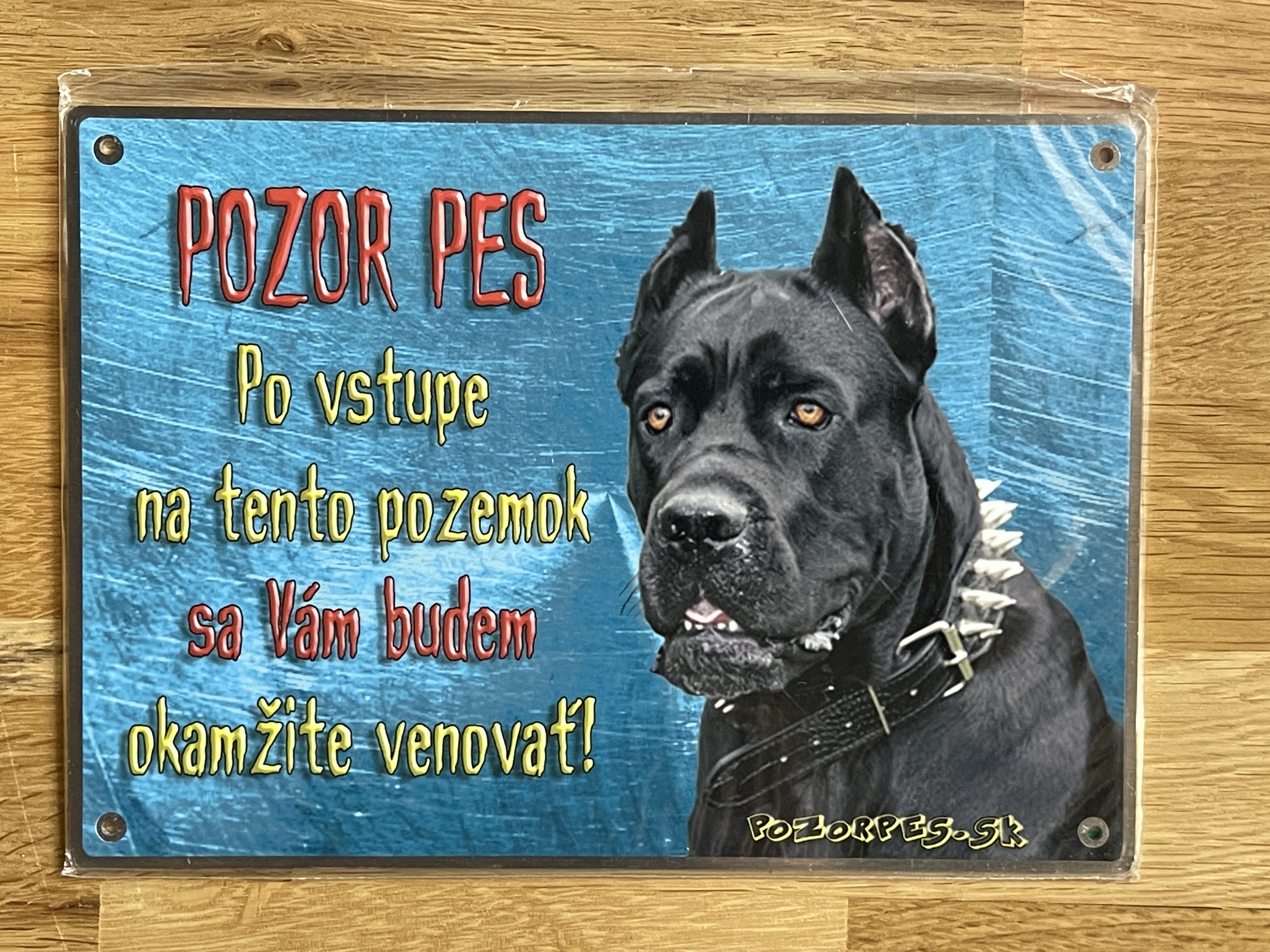 Hliníková tabuľka pozorpes.sk