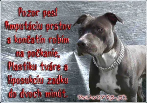 Hliníková tabuľka pozorpes.sk